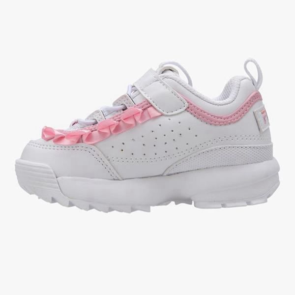 Fila Disruptor 2 Td Frill Boy's Sneakers - White/Pink,NZ 716-71860